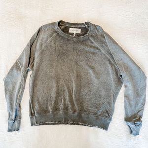 THE GREAT. Grey heather crew neck sweatshirt size 0